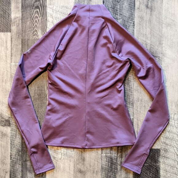 Alo Airlift Winter Warm 1/4 Zip Long Sleeve Soft Mulberry XS - Picture 3 of 7